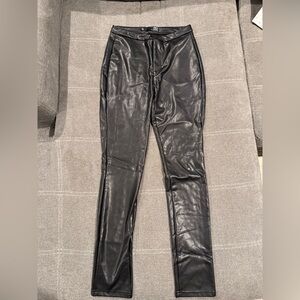 Black Faux Leather Pants